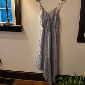 Universal Thread Goods Co. Check Gingham Blue Spaghetti Strap Maxi Dress
